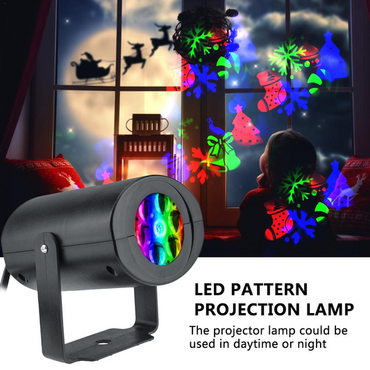 Christmas Pattern LED Laser Projector Colorful Rotating Projector